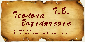 Teodora Božidarević vizit kartica